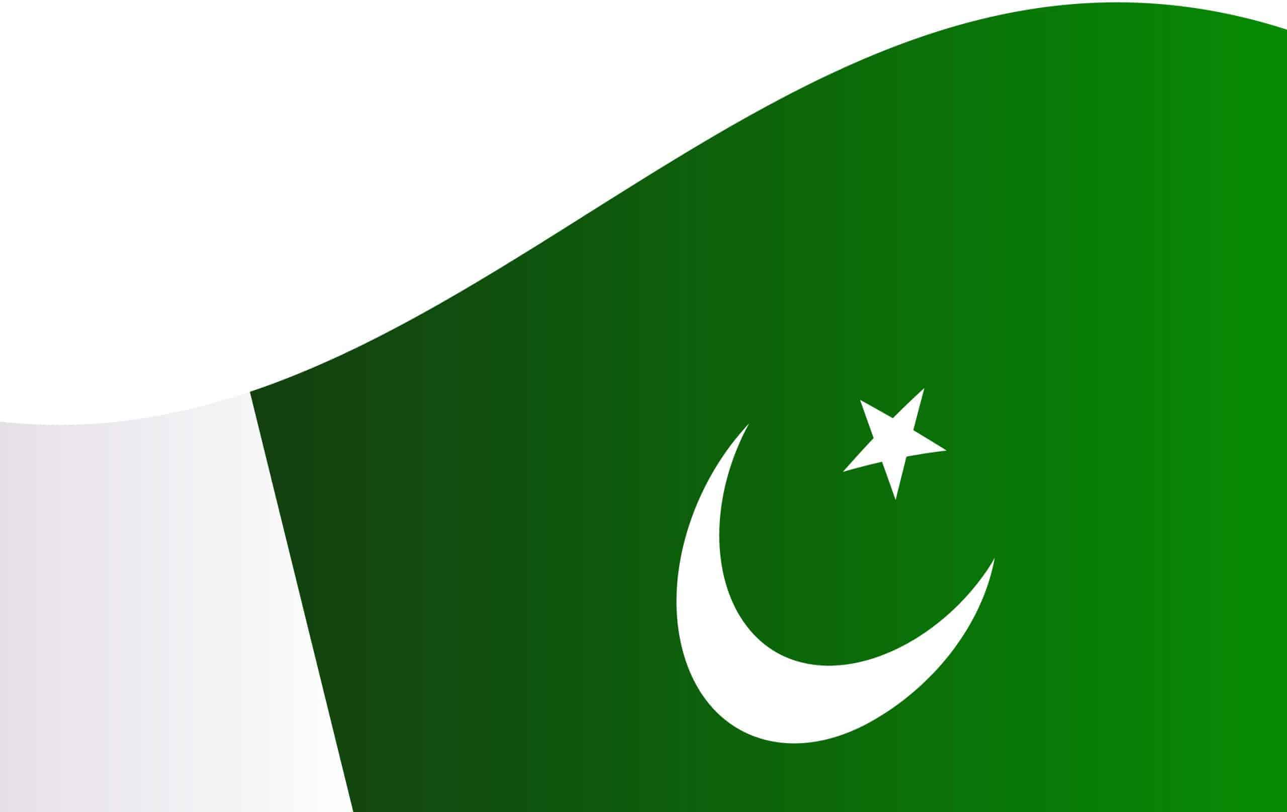 Happy Independence day of pakistan with pakistan flag background